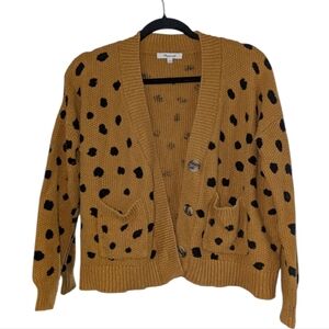 Madewell Women's Sweater - Mustard and Black